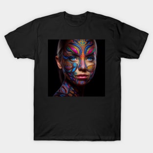 Beautiful intricate patterns on a woman's face T-Shirt